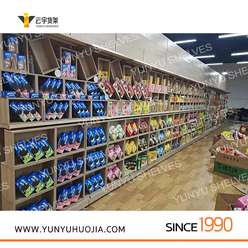 YYA7-011 辛巴超市高檔新款木紋超市架