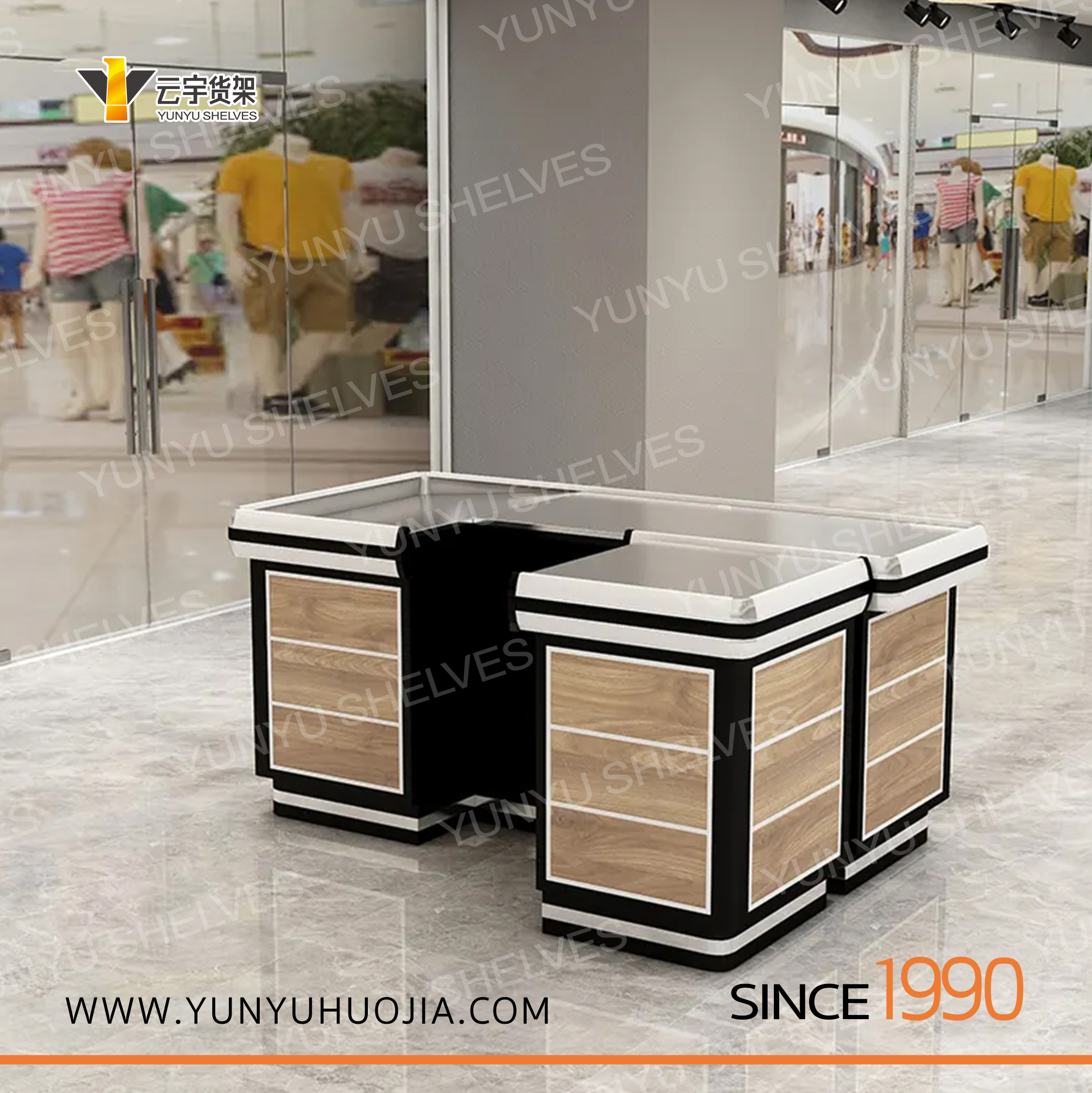 YYKI-023實(shí)木超市商店精品店收銀臺