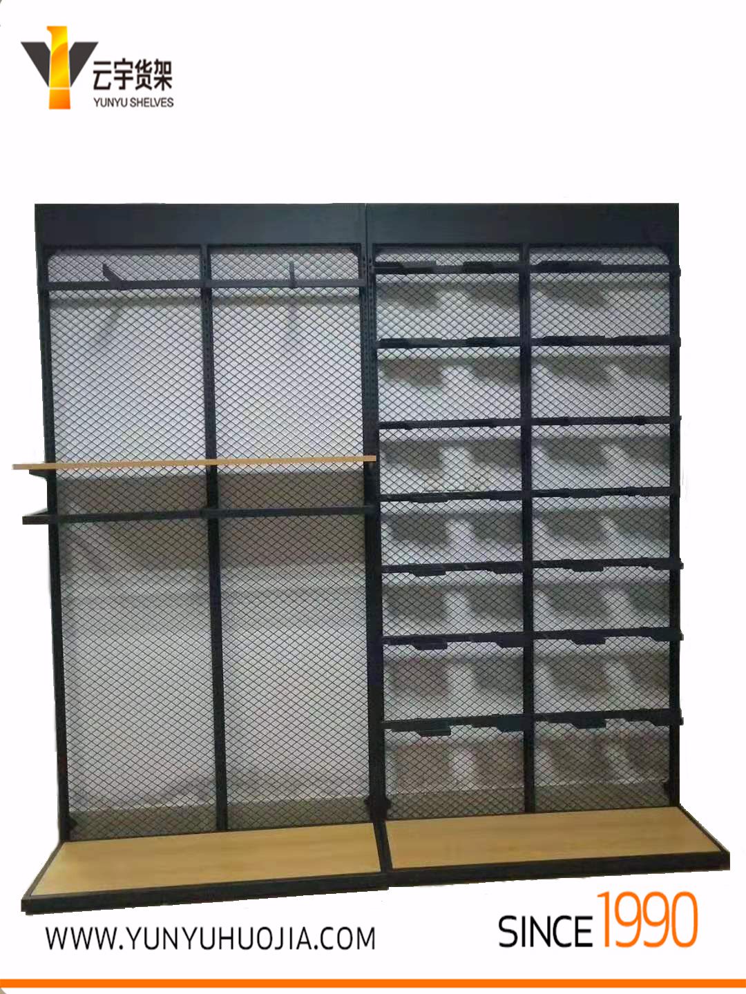 YYC-005 單面背網(wǎng)式鋼木結(jié)構(gòu)體育運(yùn)動(dòng)設(shè)備展示架