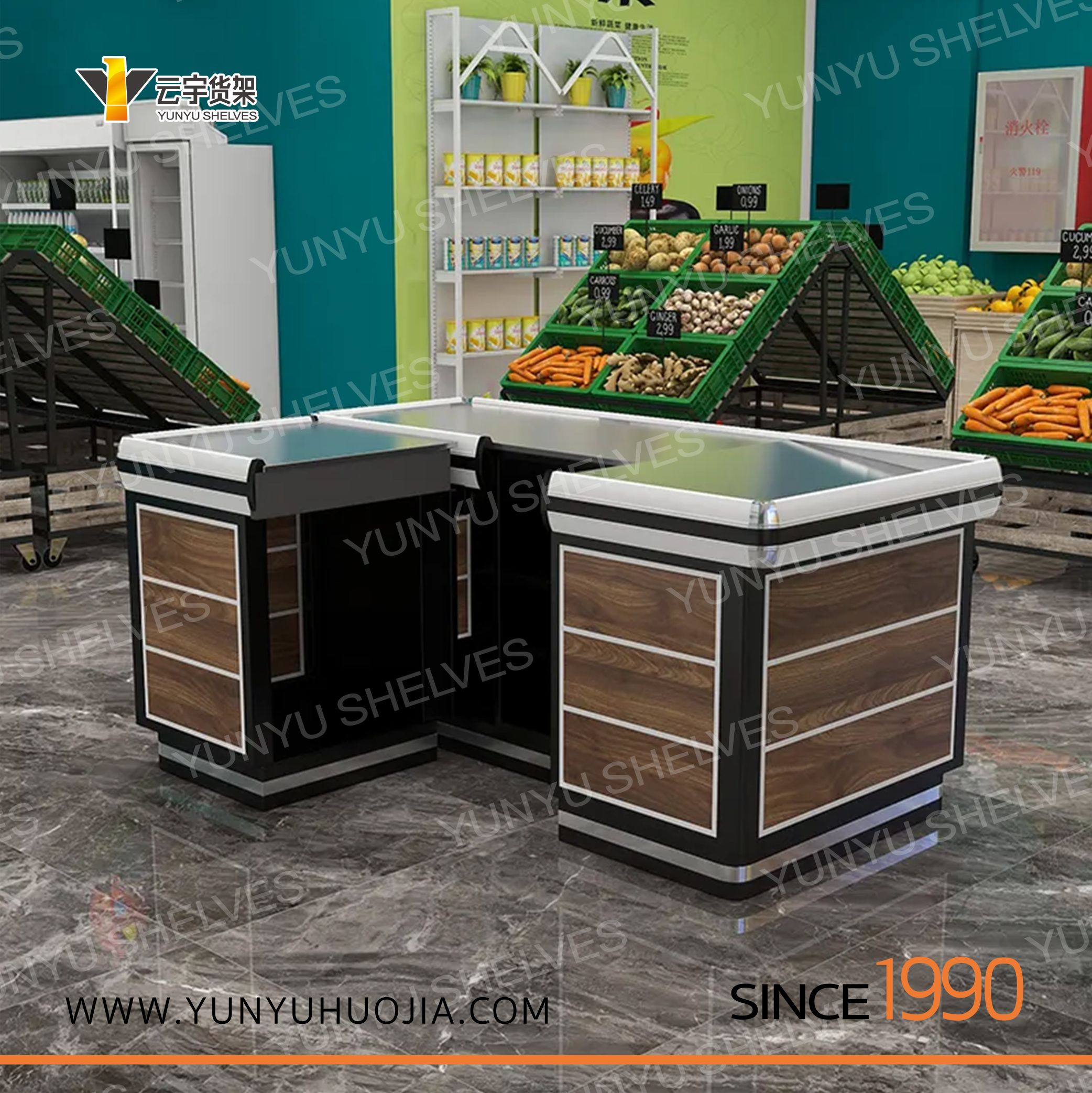 新款超市零售店收銀臺