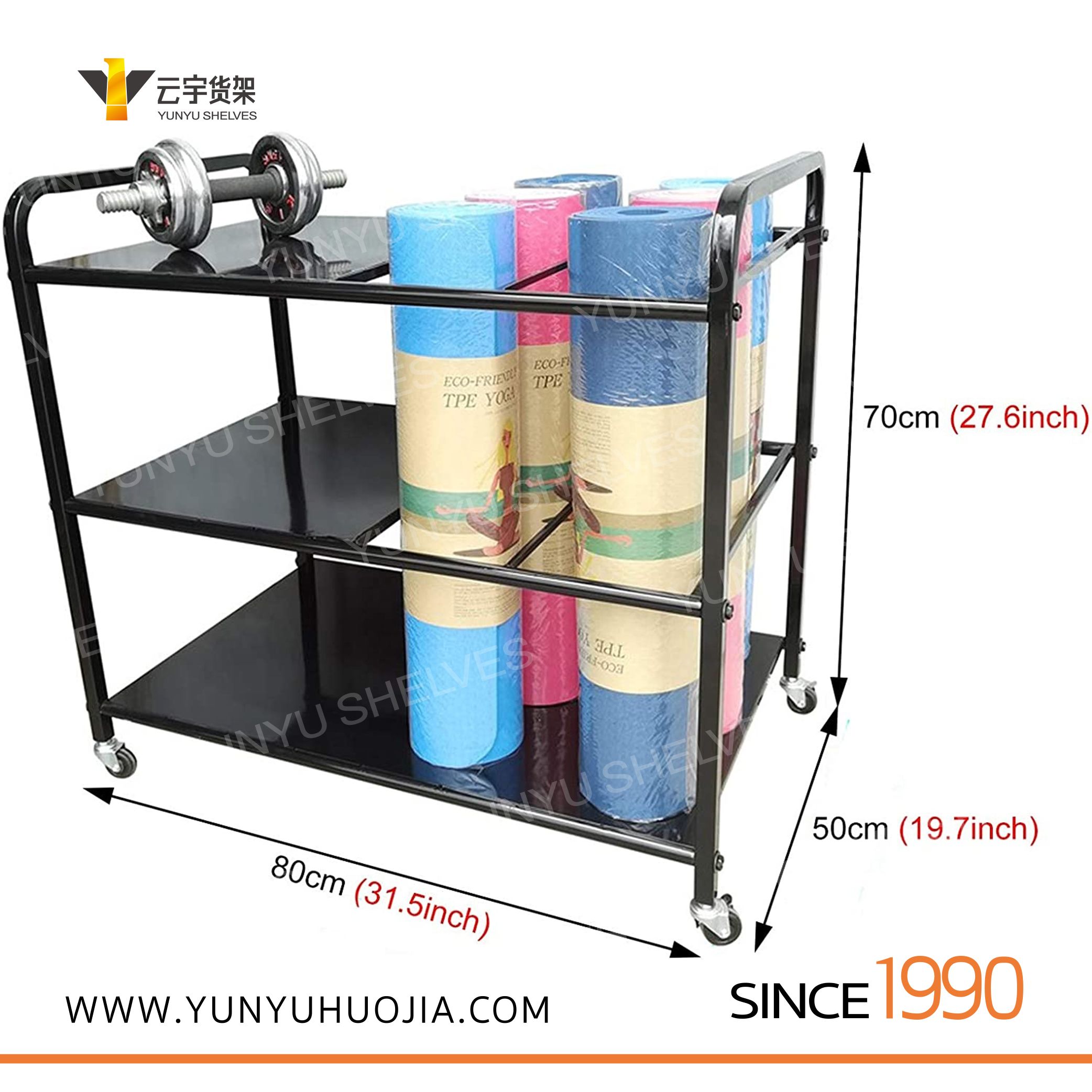 YYC-028 瑜伽墊落地架 儲(chǔ)物架